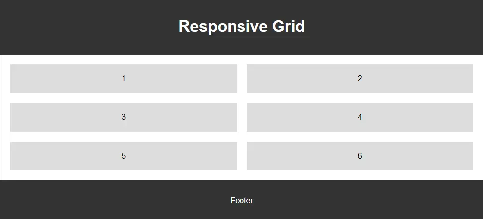 Modern ve Esnek CSS Grid İle Tasarlanmış Responsive Web Sayfası Örneği